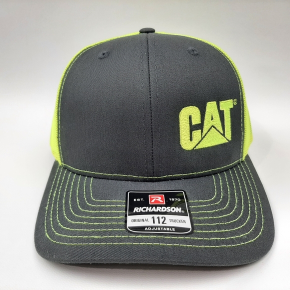 Richardson 112 Trucker Mesh Snapback Cap Hat Caterpillar Cat - Picture 2 of 4